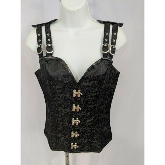 Brocade Steampunk Latch Front Corset Size M - Picture 4 of 9